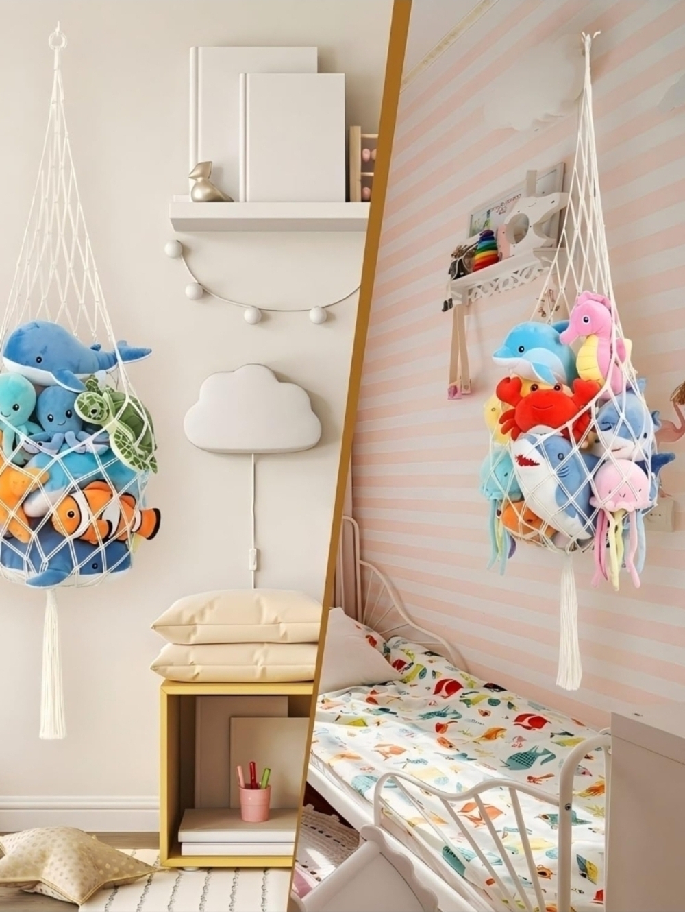 Hanging Toy Storage Net - White | Kids Toys